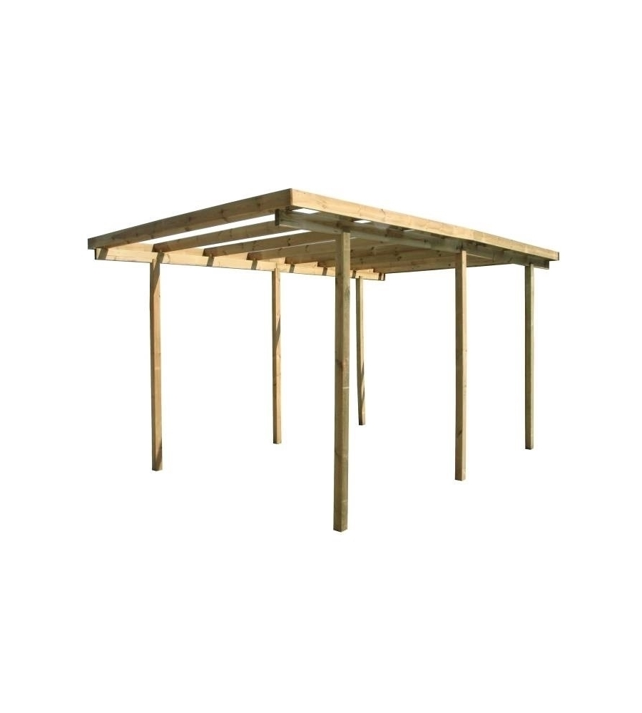 Tettoia auto singola in legno 524x314x260 cm