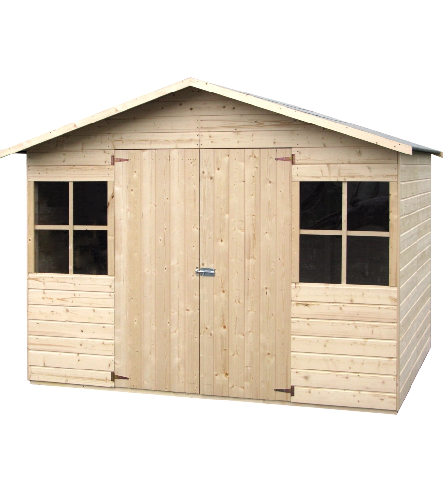 Casetta in legno da giardino decor et jardin "lopun" in abete bianco nordico 289x202x210 cm