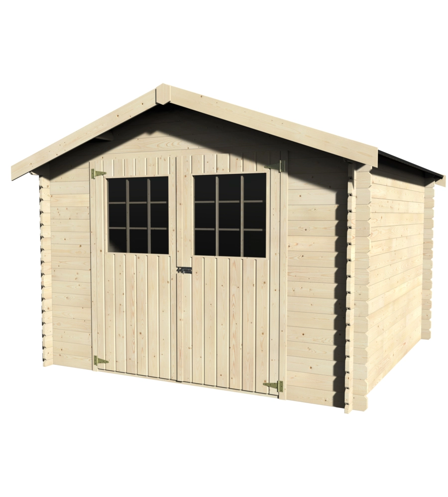 Casetta in legno da giardino decor et jardin "flodovrak" in abete bianco nordico 317x313x232 cm