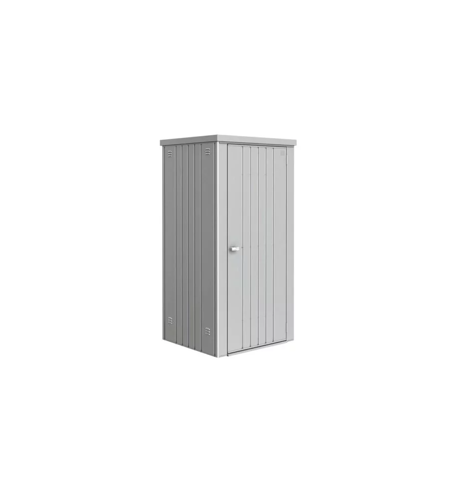 Armadio per attrezzi biohort "misura 90" in acciaio zincato argento metallizzato, 93x83x182,5 cm - 34030