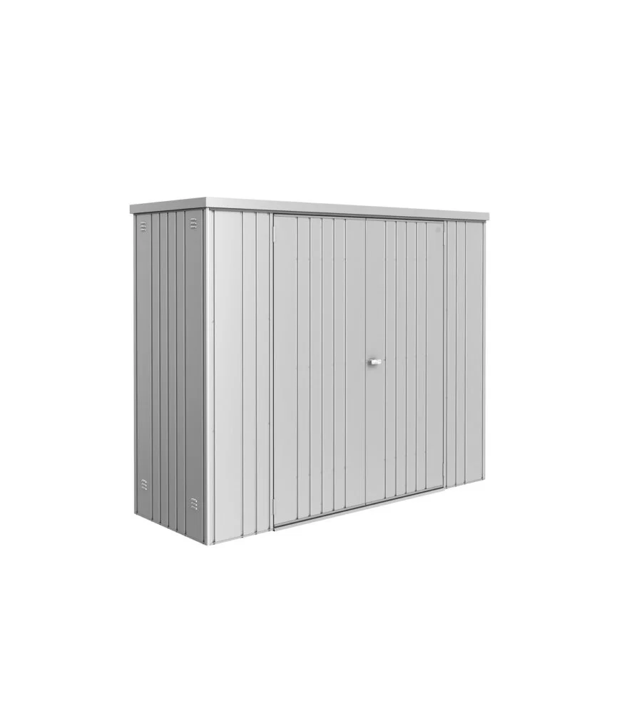 Armadio per attrezzi biohort "misura 230" in acciaio zincato argento metallizzato, 227x83x182,5 cm - 34080