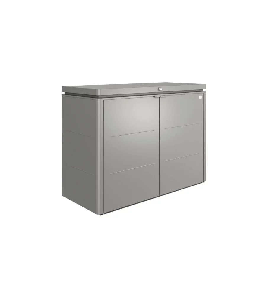 Copribidone o portattrezzi biohort "highboard 160" in acciaio zincato grigio quarzo metallizzato - cod. 70015