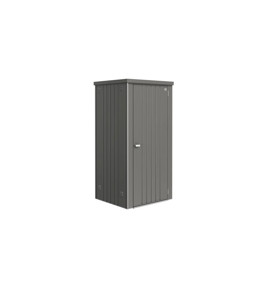 Armadio per attrezzi biohort "misura 90" in acciaio zincato grigio quarzo metallizzato, 93x83x182,5 cm - 30030