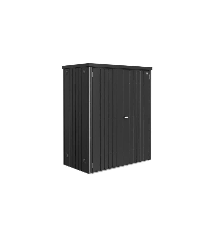 Armadio per attrezzi biohort "misura 150" grigio scuro metallizzato, 155x83x182,5 cm - 31010