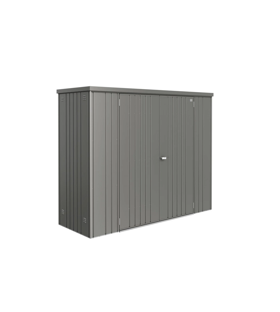 Armadio per attrezzi biohort "misura 230" in acciaio zincato grigio quarzo metallizzato, 227x83x182,5 cm - 30080