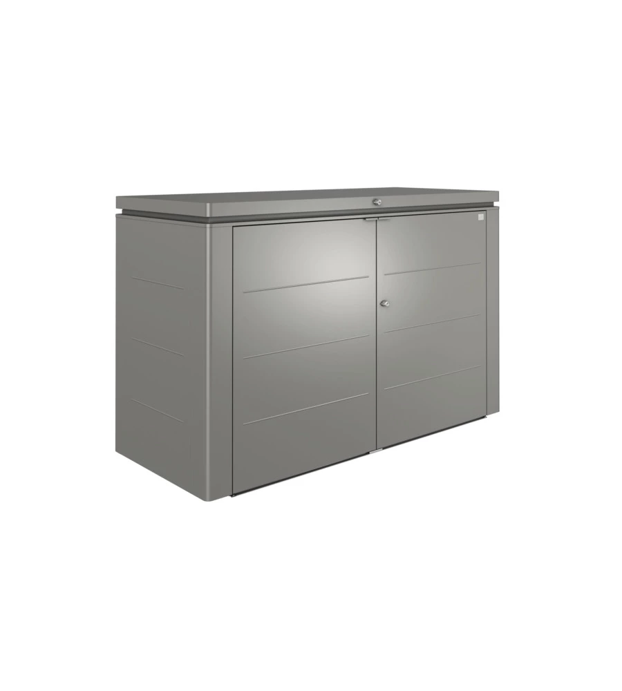 Copribidone o portattrezzi biohort "highboard 200" in acciaio zincato grigio quarzo metallizzato - cod. 70025