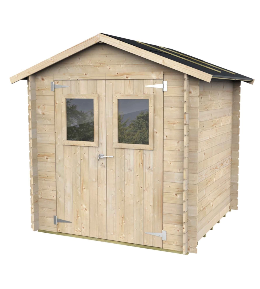 Casetta in legno da giardino alce "hobby" in abete 198x198x215h cm