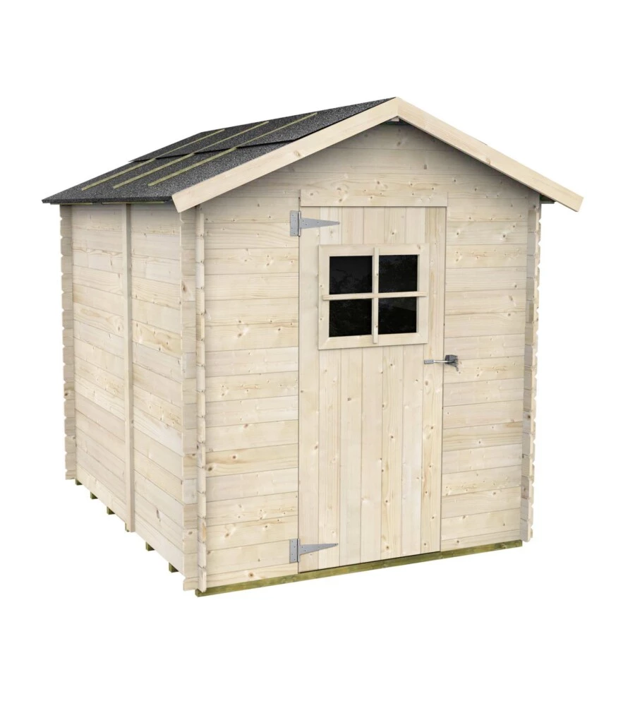 Casetta in legno da giardino alce "gaeta" in abete 178x218x205 cm