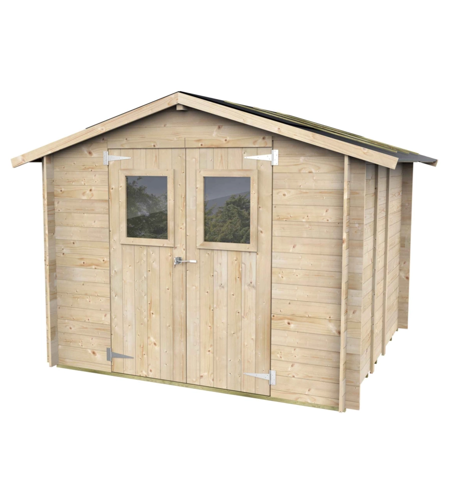 Casetta in legno da giardino alce "hobby" in abete 248x248x217 cm