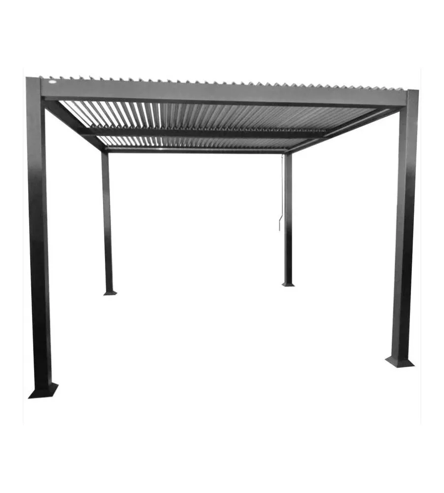 Pergola bioclimatica giardini di maggio "solanum plus" in alluminio antracite 300x300x240 cm