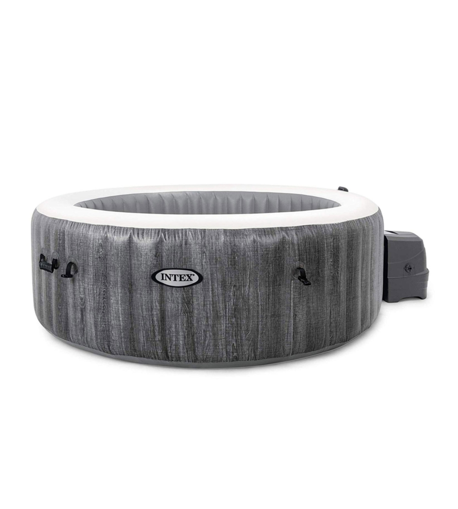 Piscina idromassaggio gonfiabile intex "pure spa greywood deluxe" 196x71cm 4 posti c/pompa - cod. 28440ex