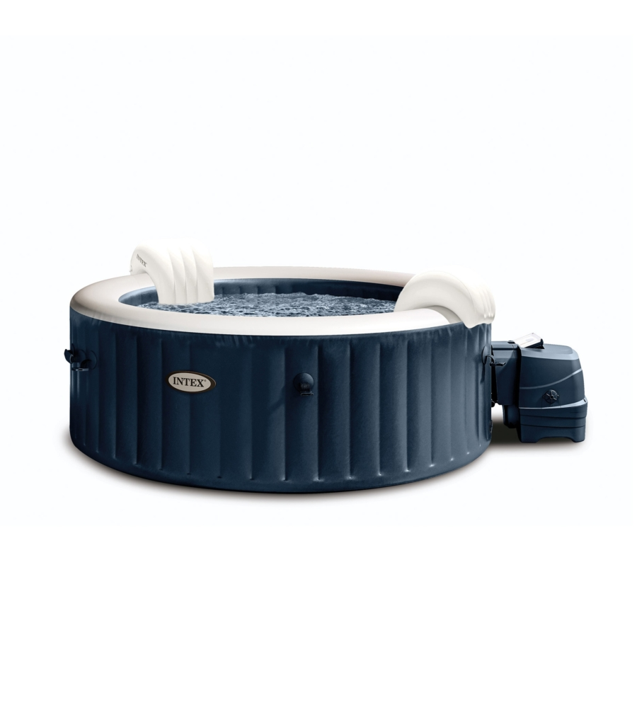 Piscina idromassaggio gonfiabile intex "purespa plus bubble massage set" navy 196x71cm - cod. 28430ex