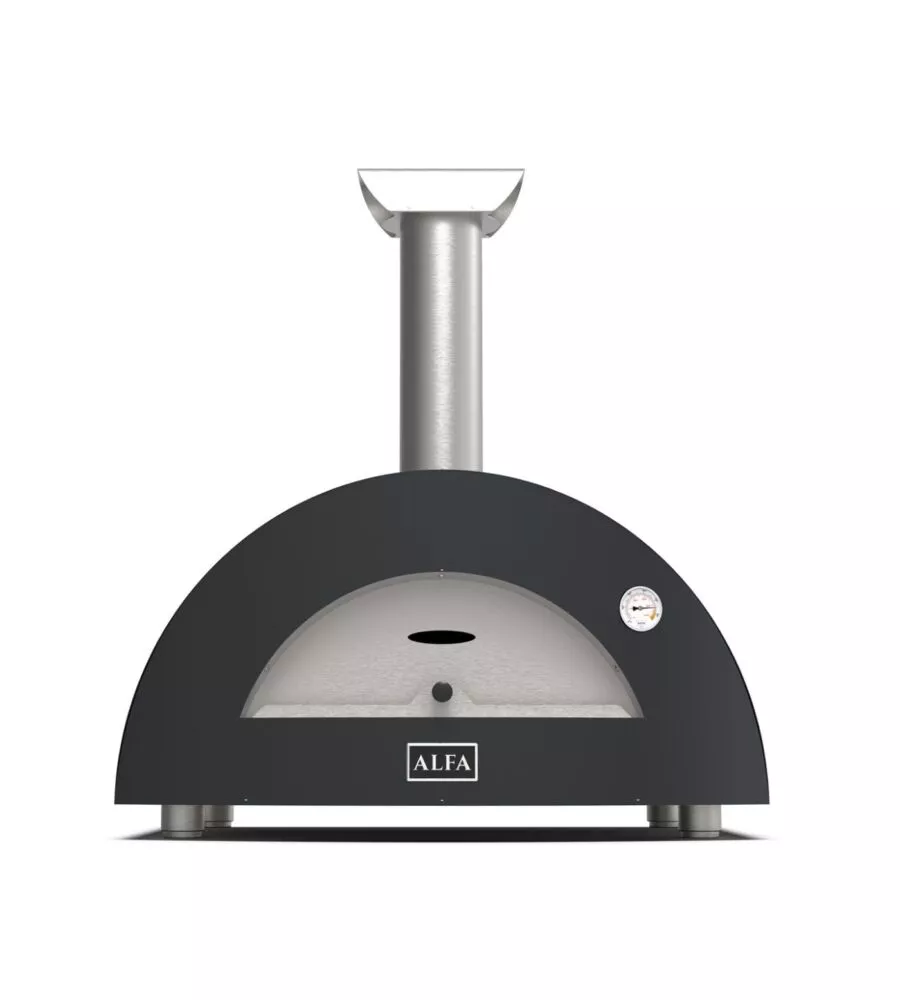 Forno pizza a legna alfa "moderno" nero 2 pizze
