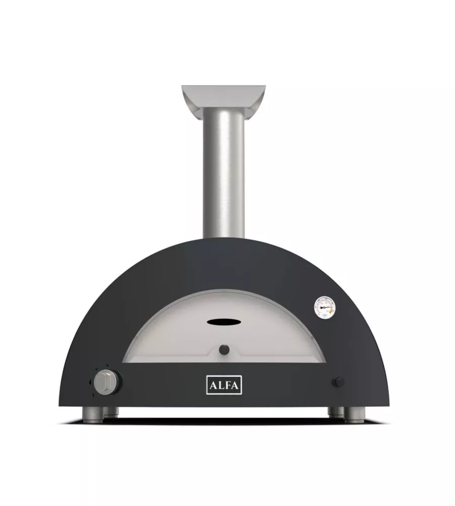 Forno pizza a gas alfa "moderno" nero 2 pizze