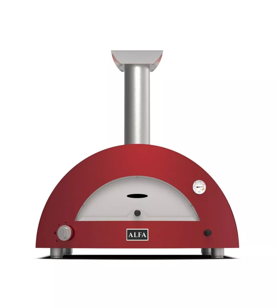 Forno pizza a gas alfa "moderno" rosso 2 pizze