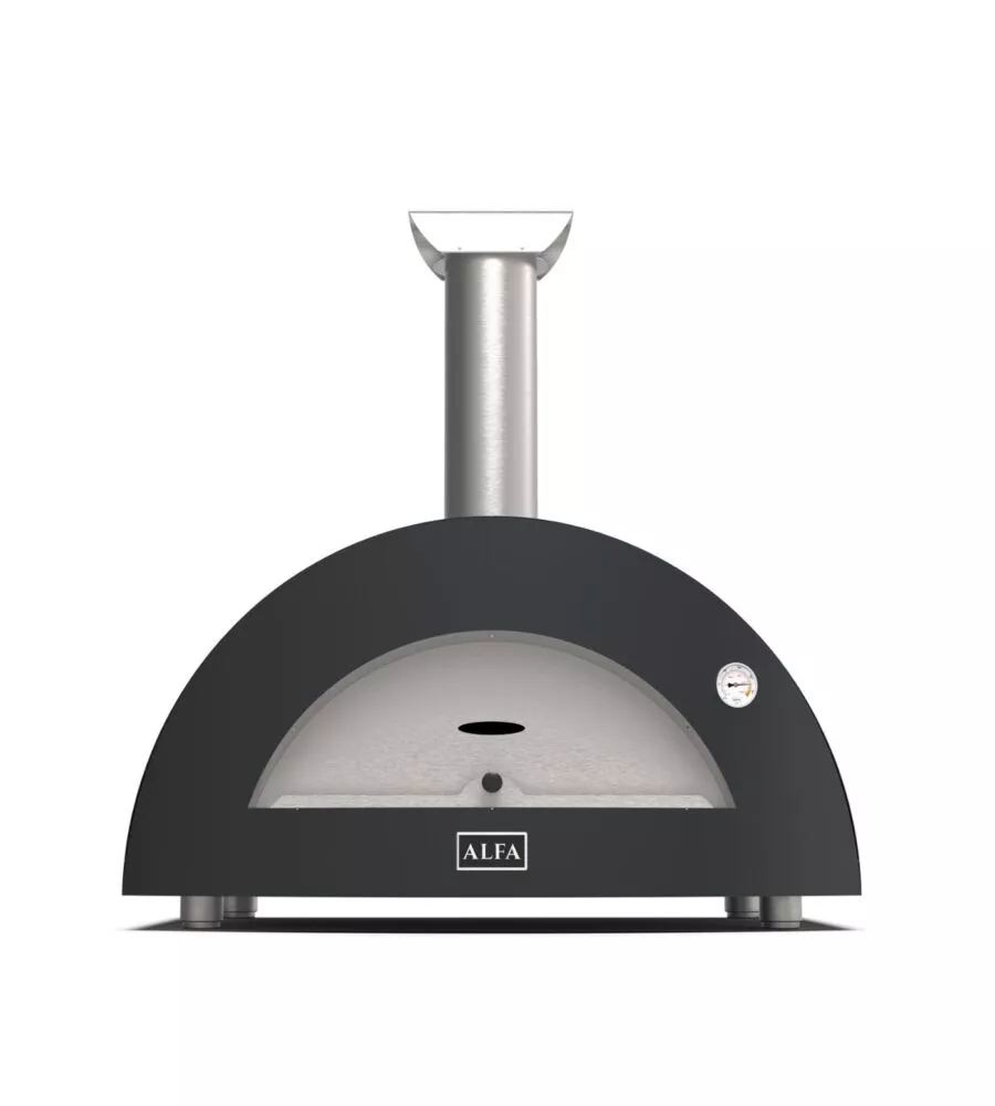 Forno pizza a legna alfa "moderno" nero 3 pizze