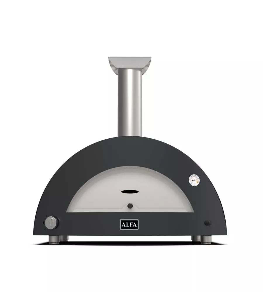Forno pizza a gas alfa "moderno" nero 3 pizze