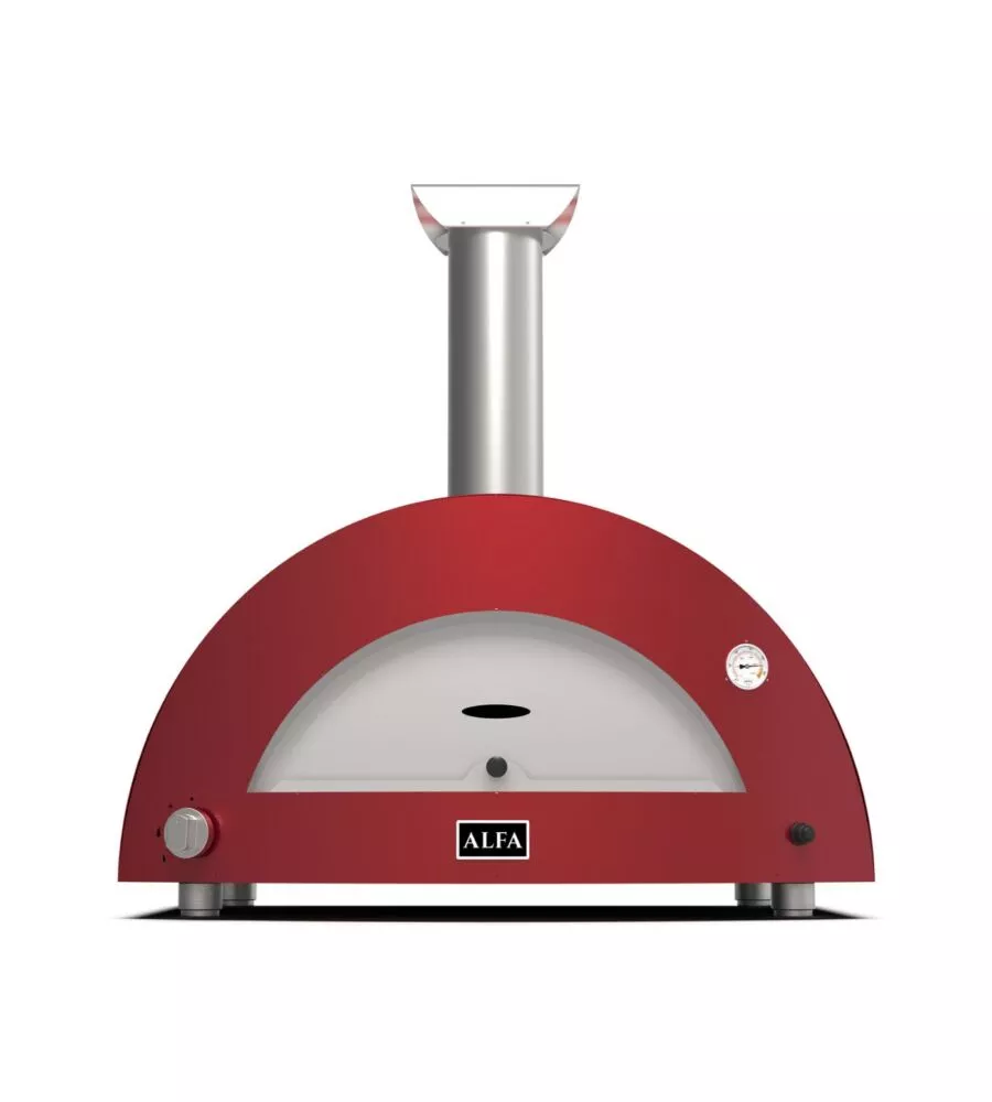 Forno pizza a gas alfa "moderno" rosso 3 pizze