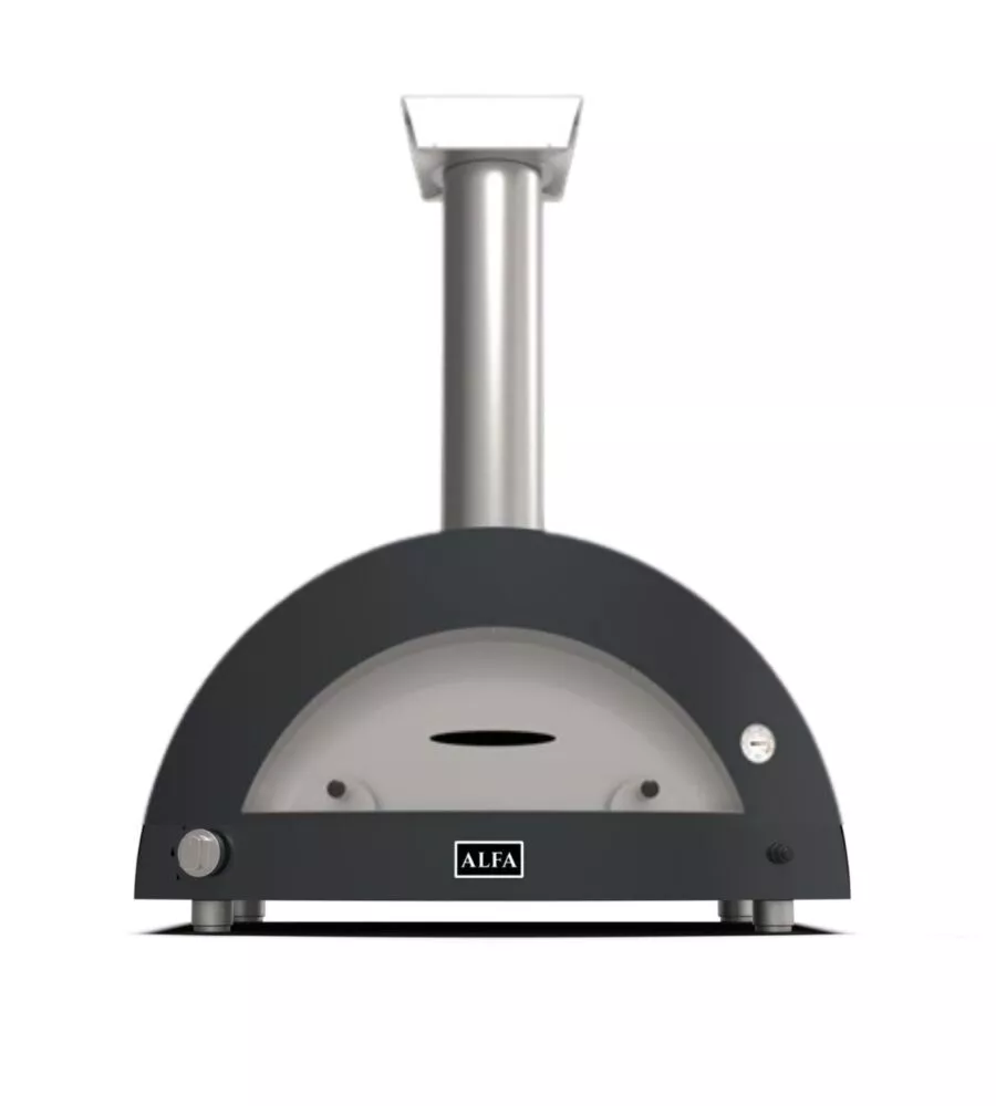 Forno pizza a gas alfa "moderno" nero 5 pizze