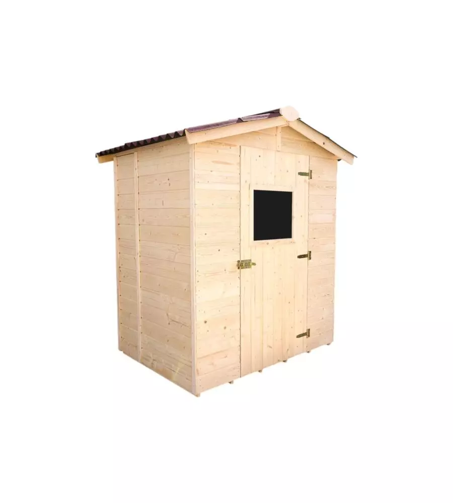 Casetta in legno da giardino habrita "eden" in abete massello 180x145x204 cm