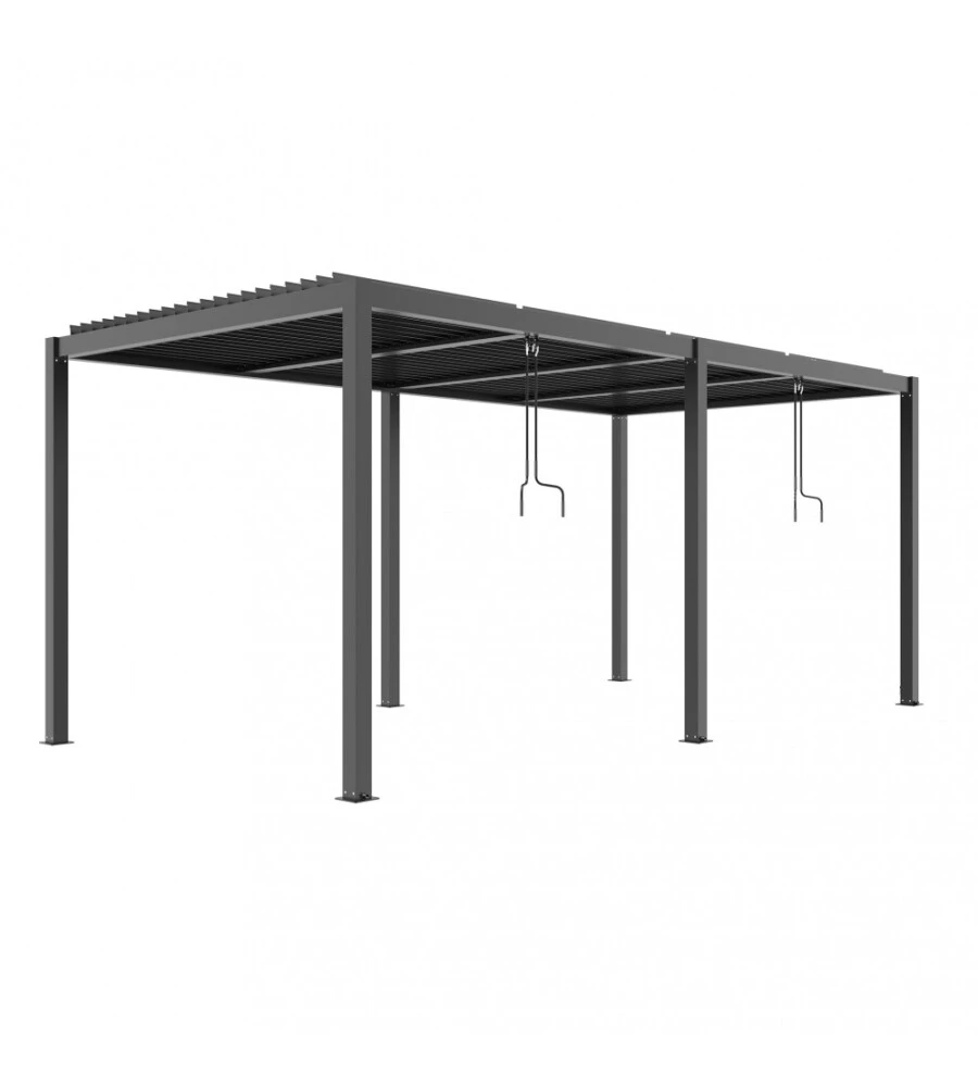 Pergola bioclimatica elica garden antracite 5,8x3x2,5 m