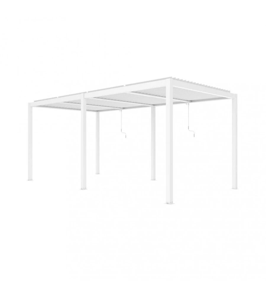 Pergola bioclimatica elica garden bianco 5,8x3x2,5 mt