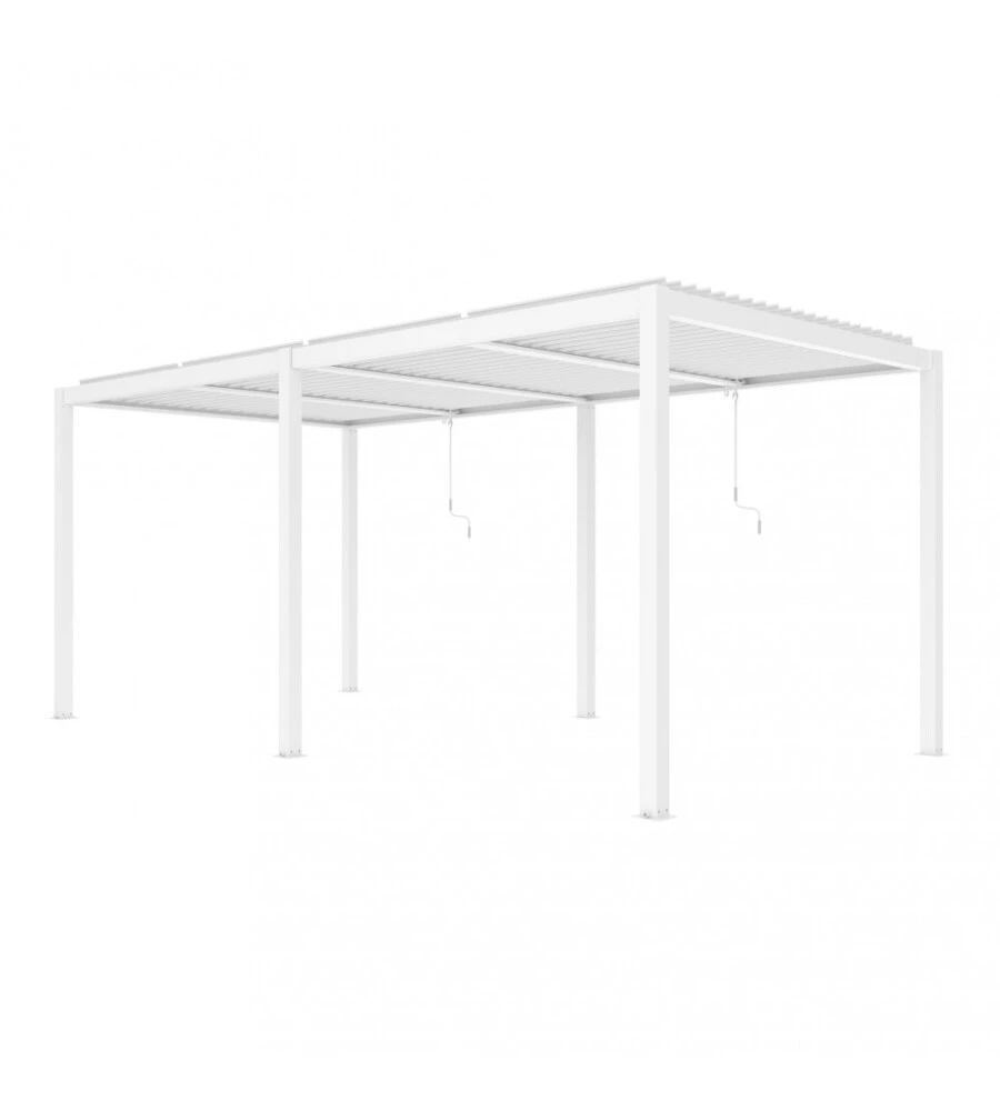 Pergola bioclimatica elica garden bianco 7,8x4x2,5 m