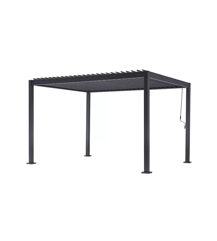 Pergola solaria "texas" in alluminio antracite 3x4 mt