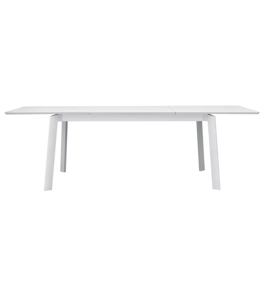 Tavolo da esterno allungabile solaria "san donato" in alluminio bianco 160/240x102x75 cm