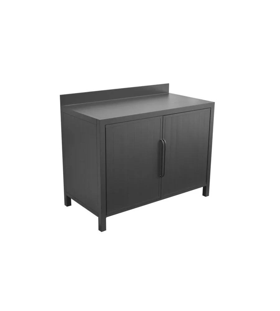 Cucina da esterno modulare solaria "modulo 4" in alluminio antracite 120x60x90 cm