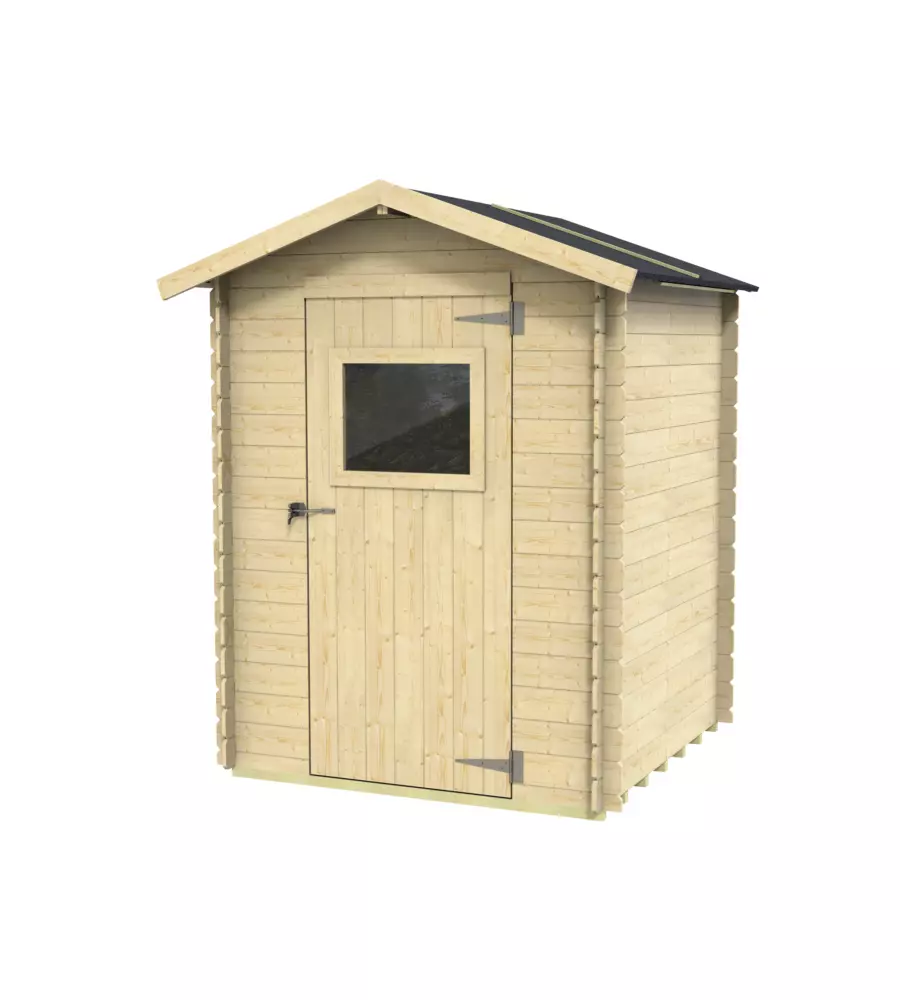 Casetta in legno da giardino habrita "cervia" in abete 146x146x194 cm