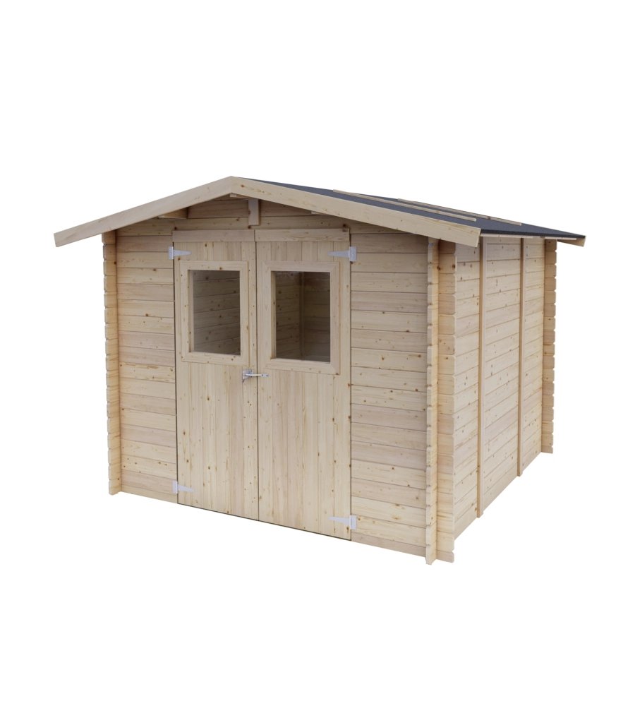 Casetta in legno da giardino habrita "forrest" in abete 249x249x204 cm