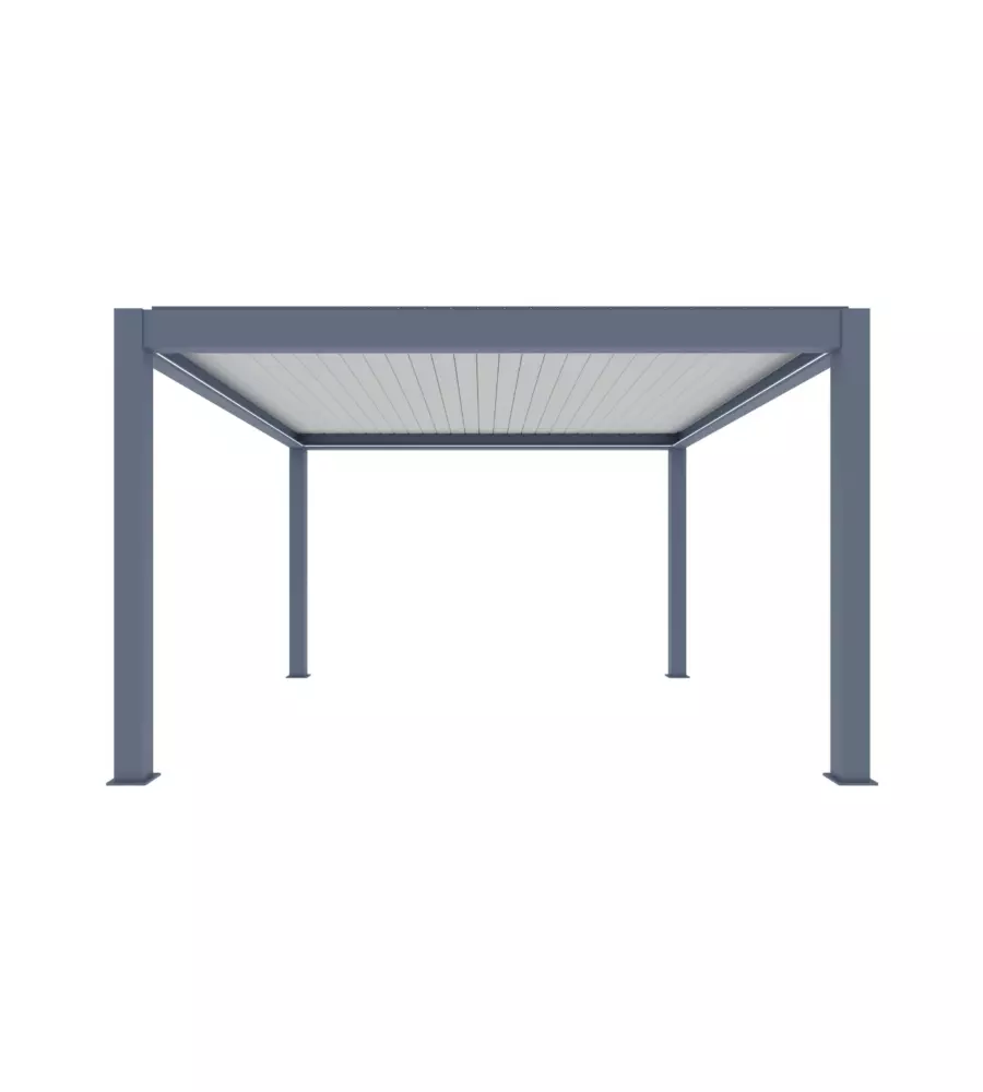 Pergola bioclimatica motorizzata giardini di maggio "ulivo" in alluminio antracite 4x4x2,58 mt
