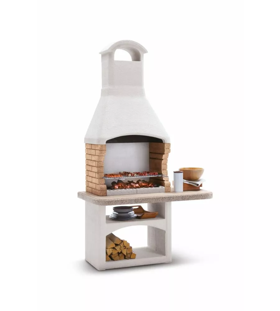 Barbecue a carbonella in cemeto palazzetti "boavista" 128x71x238 cm