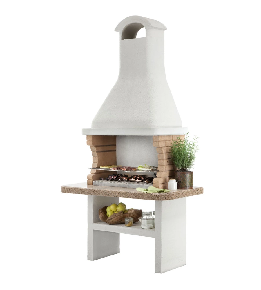 Barbecue a carbonella in cemento palazzetti "limassol" 128x71x243 cm