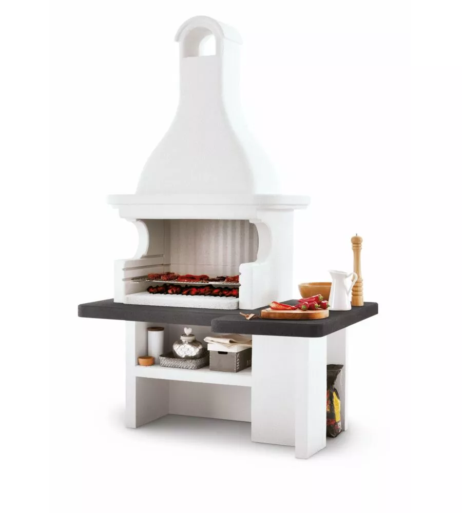 Barbecue a carbonella in cemento palazzetti "mauritius" 158x119x252 cm