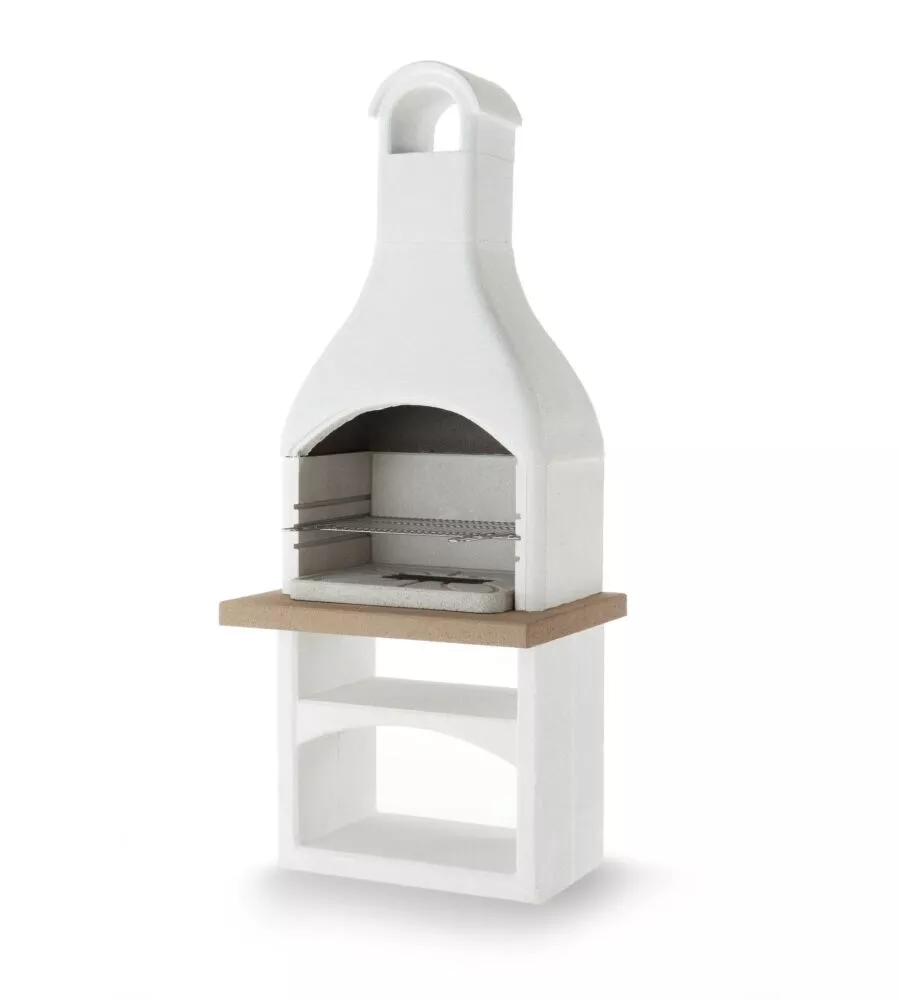 Cucina da esterno modulare palazzetti "brioni grill" in cemento 90x70x225 cm