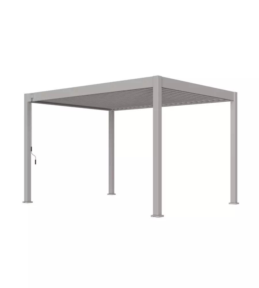 Pergola bioclimatica ombréa "vs"  in alluminio beige sabbia 397x303x257 cm
