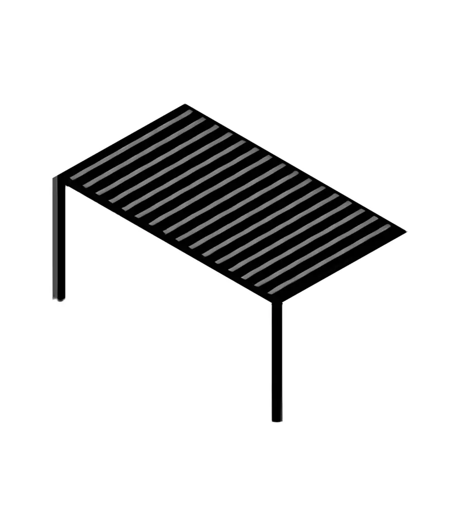 Estensione per tettoia auto singola ombréa in alluminio antracite 300x507,5x255 cm