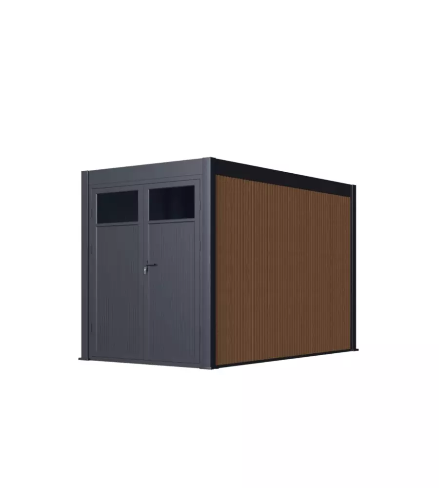 Casetta da giardino ombréa in alluminio antracite 204x394x256 cm