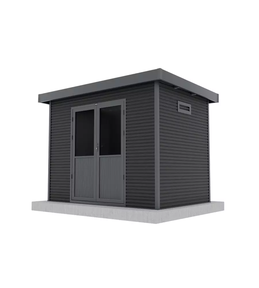 Casetta in legno da giardino barac "onyx" antracite 333x225x237 cm