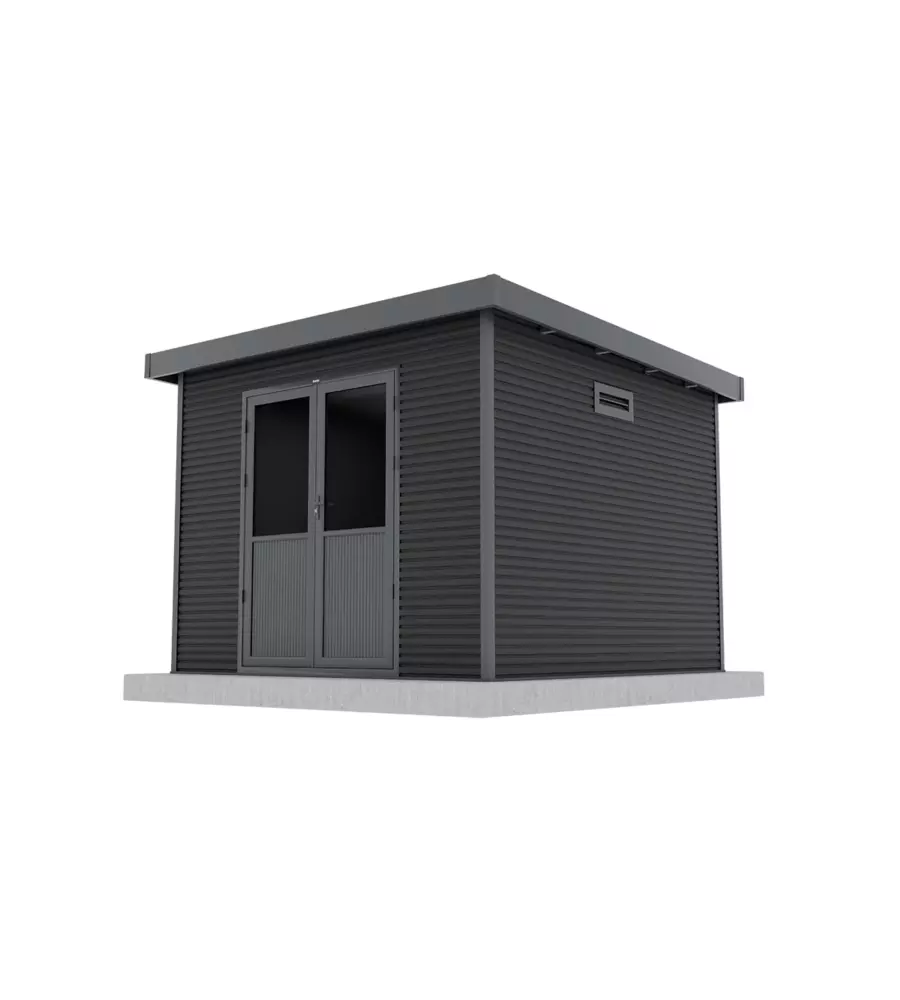 Casetta in legno da giardino barac "onyx" antracite 333x326x237 cm