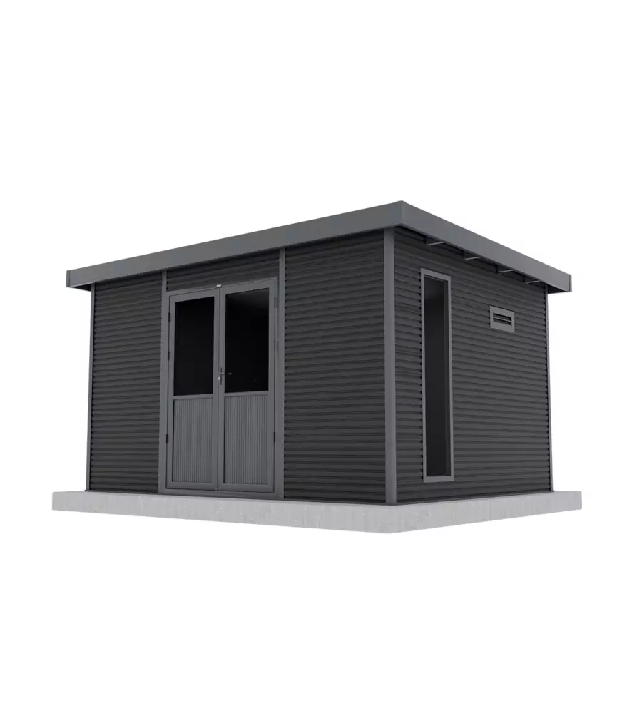 Casetta in legno da giardino barac "onyx" antracite 447x326x237 cm