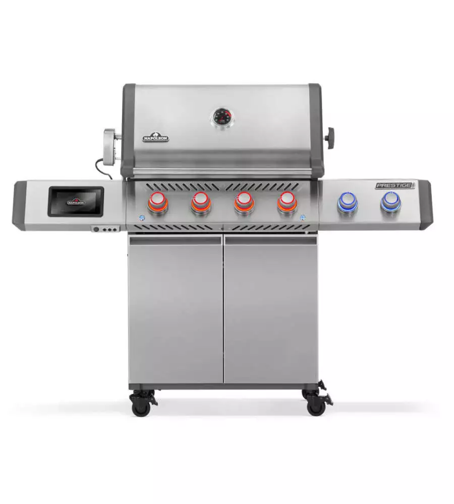 Barbecue a gas napoleon "prestige pro 500" grigio 6 bruciatori