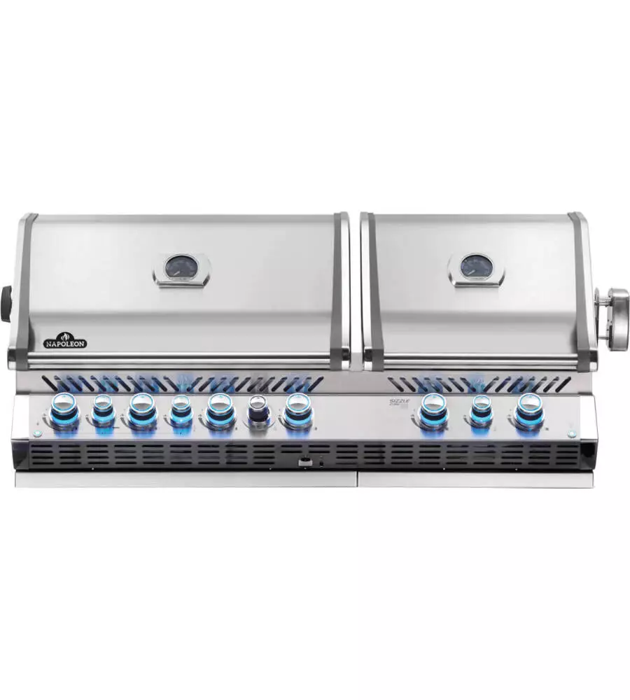 Barbecue a gas da incasso napoleon "prestige pro 825 rbi" grigio 9 bruciatori