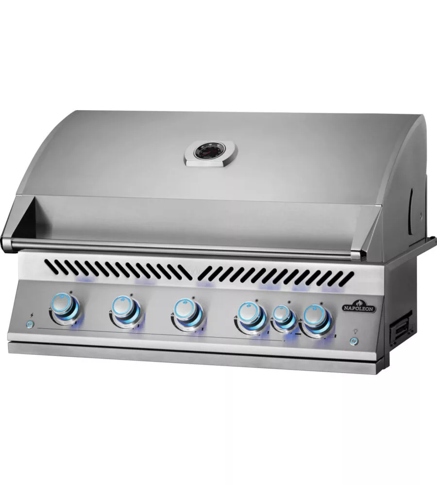 Barbecue a gas da incasso napoleon "serie 700 38" grigio 6 bruciatori