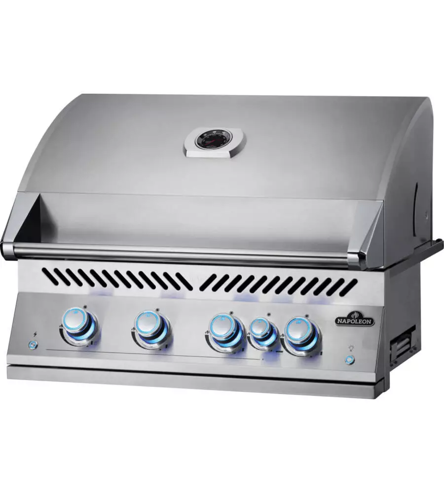 Barbecue a gas da incasso napoleon "serie 700 32" grigio 5 bruciatori