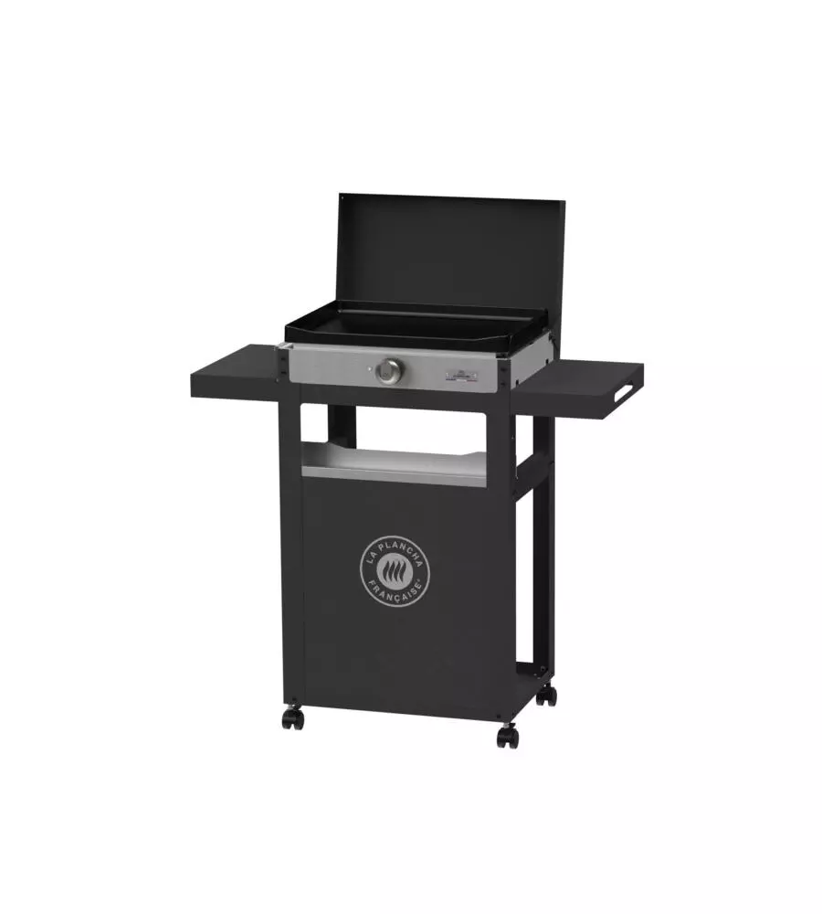 Piastra elettrica le marquier "le petite" con carrello in ghisa nero 1 bruciatore